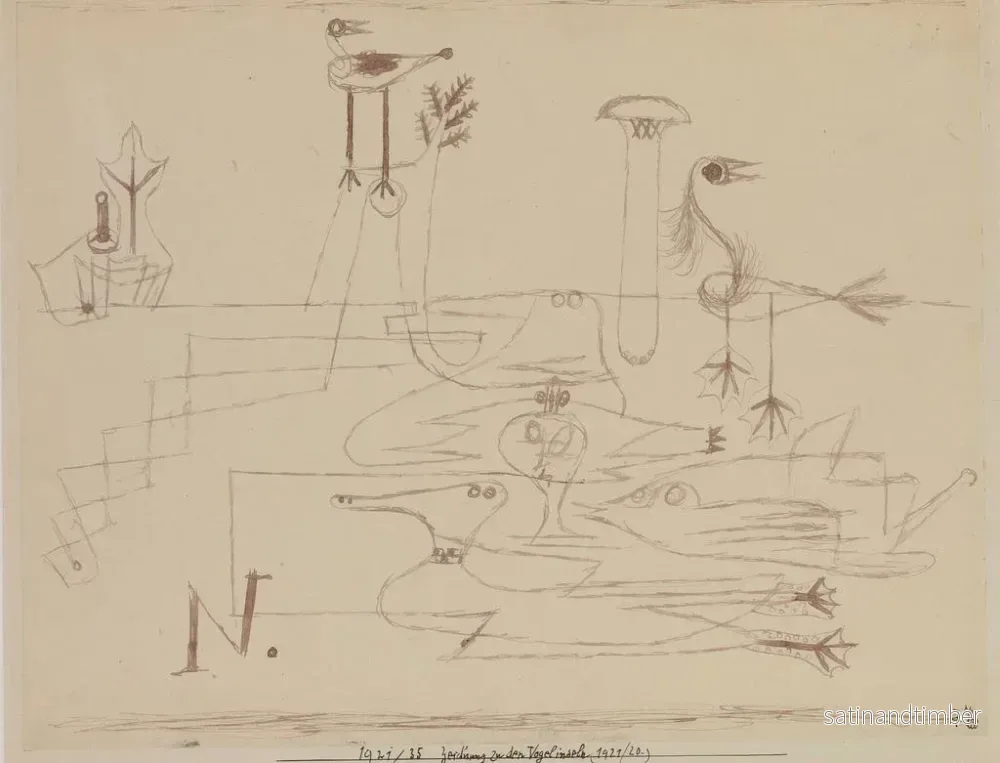 Reproduktion av målningen teckning för fågelöarna - Paul Klee - Bild 2