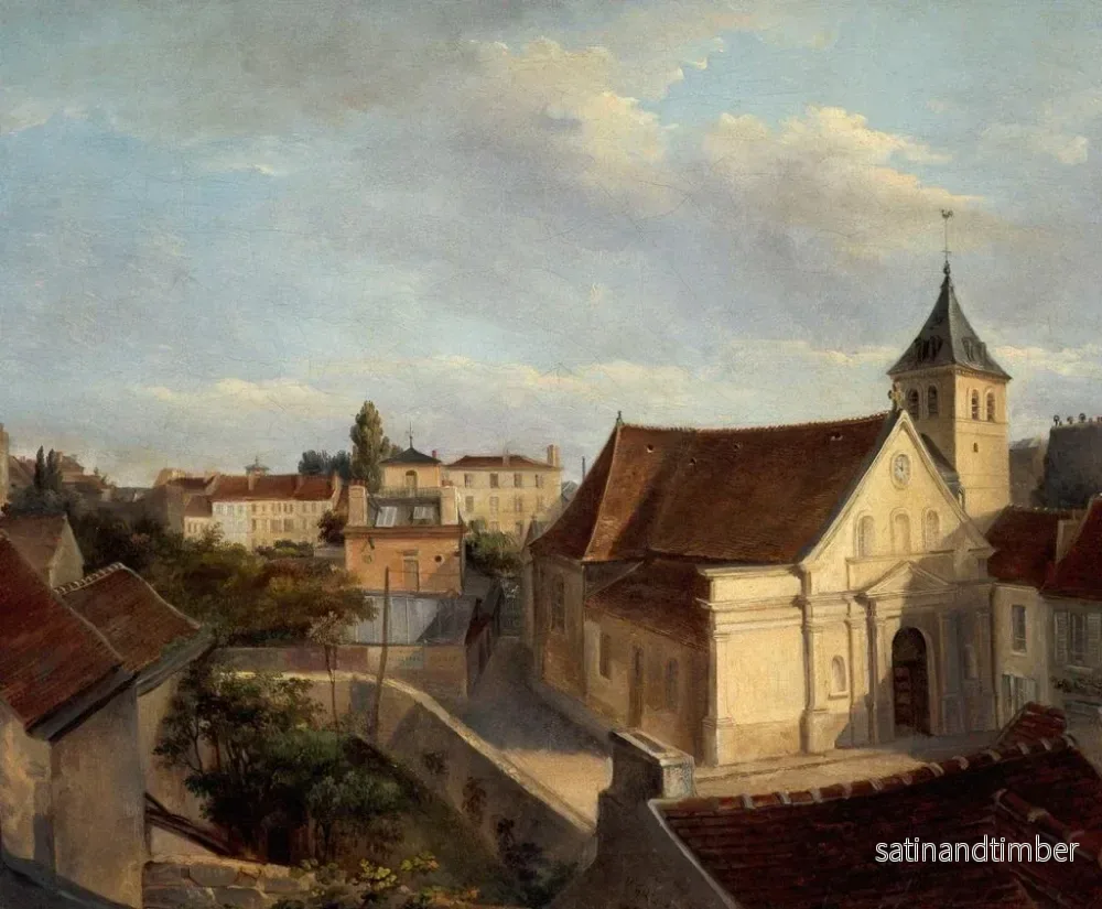 Reproduktion av målningen L'ancienne église de Belleville - Victor René Garson - Bild 2