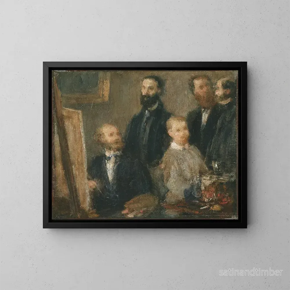 Reproduktion av målningen Manet i hans ateljé - Henri Fantin-Latour