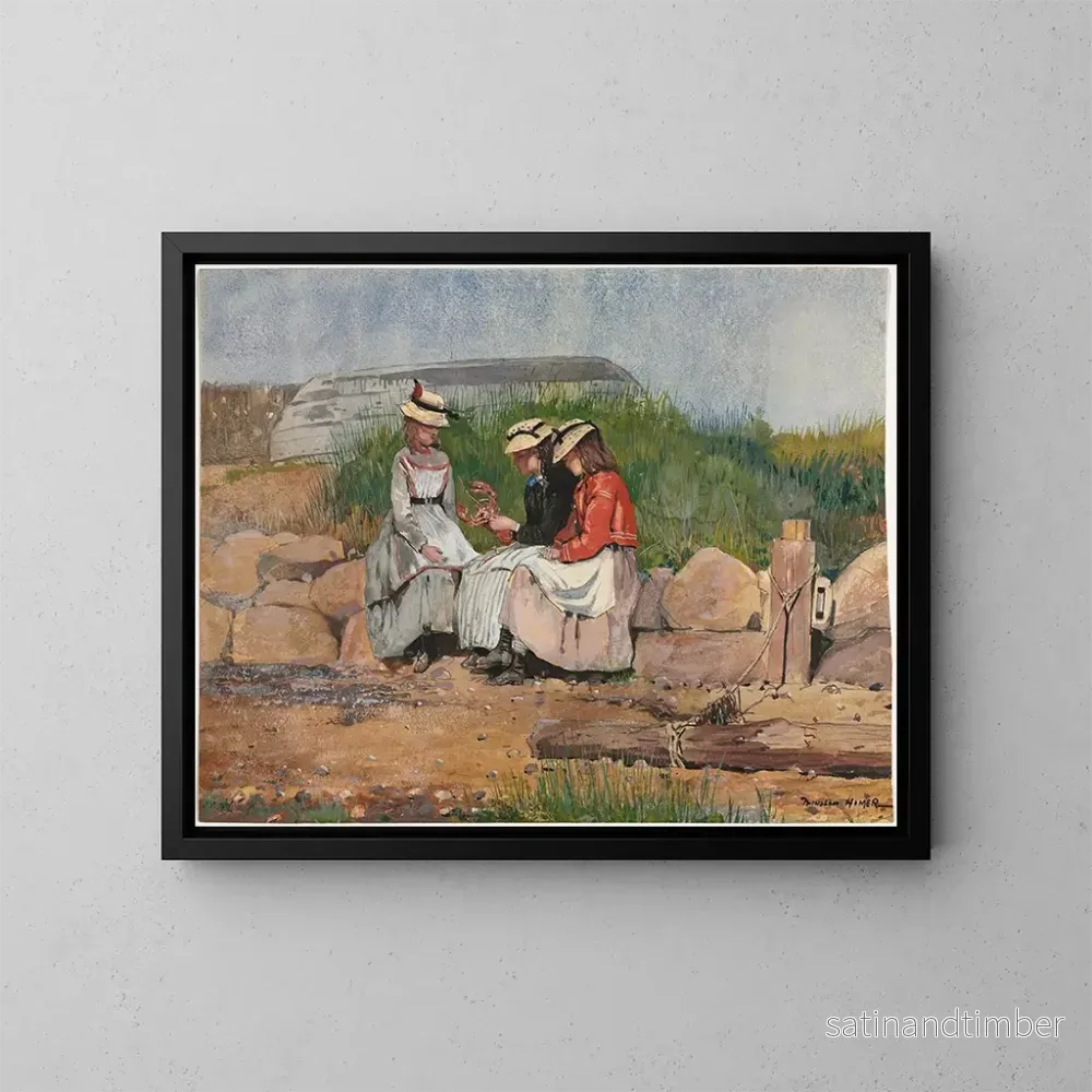 Reproduktion av målningen La Fille du pêcheur - Winslow Homer