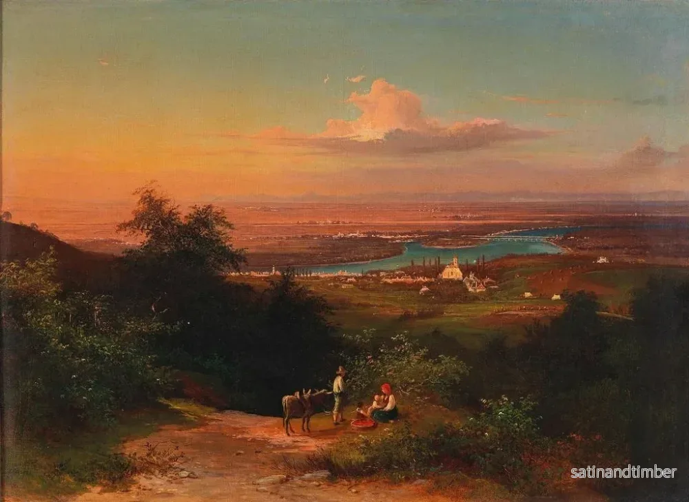 Reproduktion av målningen Vue sur Nussdorf - Josef Schwemminger - Bild 2