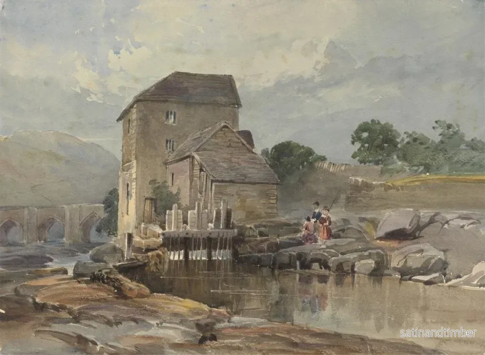 Reproduktion av målningen Le pont de Llangollen - William James Müller - Bild 2
