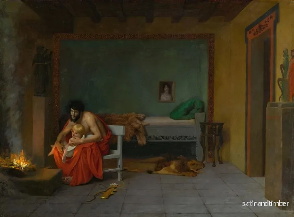 Reproduktion av målningen av de skakande medlemmarna av Cupidon, de varma glöden - Jean-Léon Gérôme - Bild 2