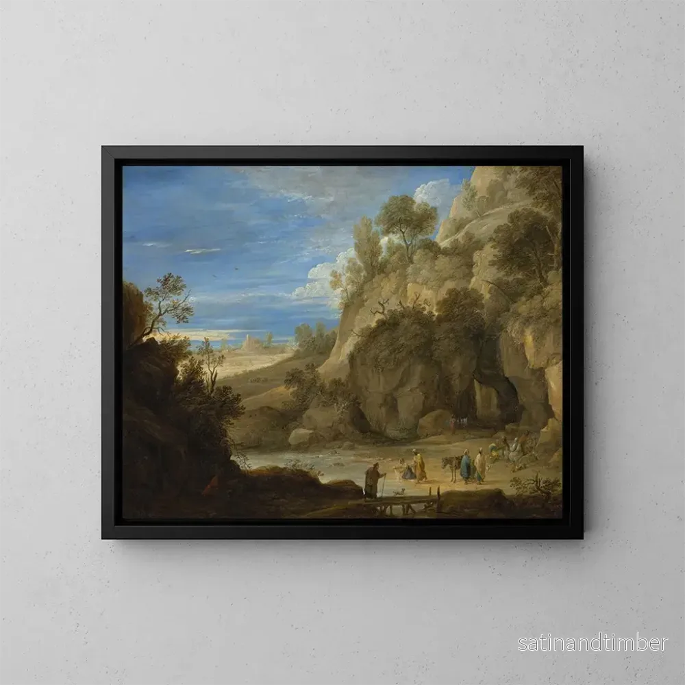 Reproduktion av målningen Landskap med ett tältslag av zigenare – David Teniers den yngre Reproduktion av målningen Landskap med ett tältslag av zigenare – David Teniers den yngre