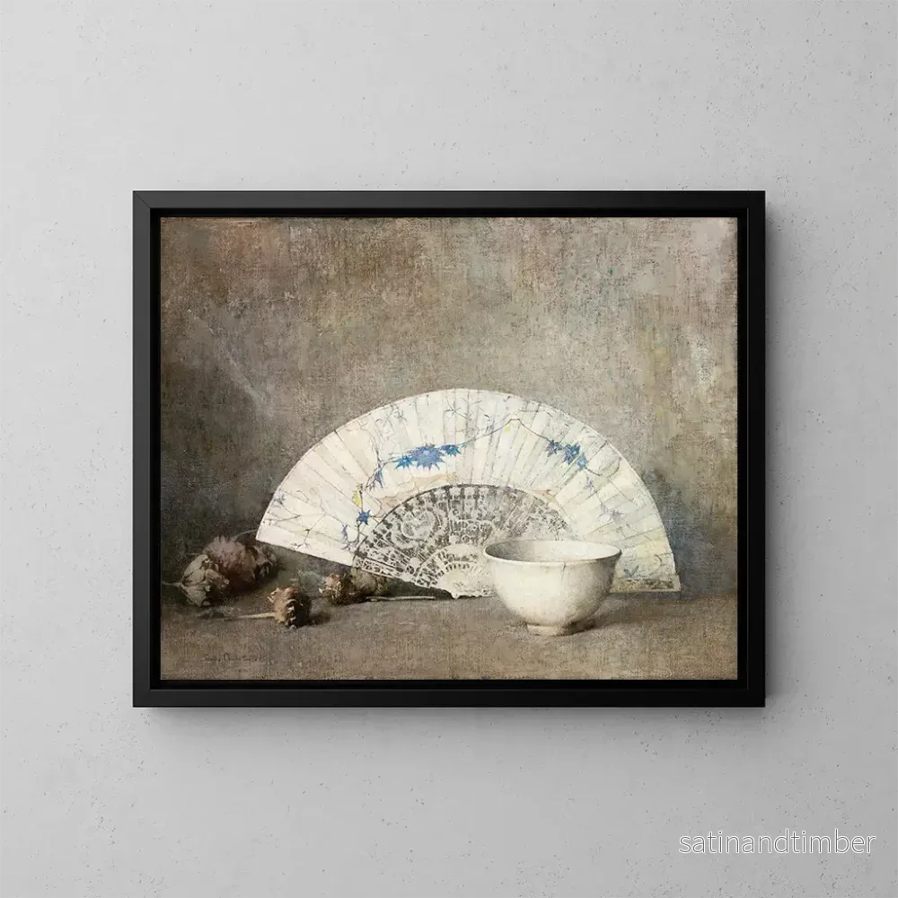 Reproduktion av målningen L'Éventail - Emil Carlsen