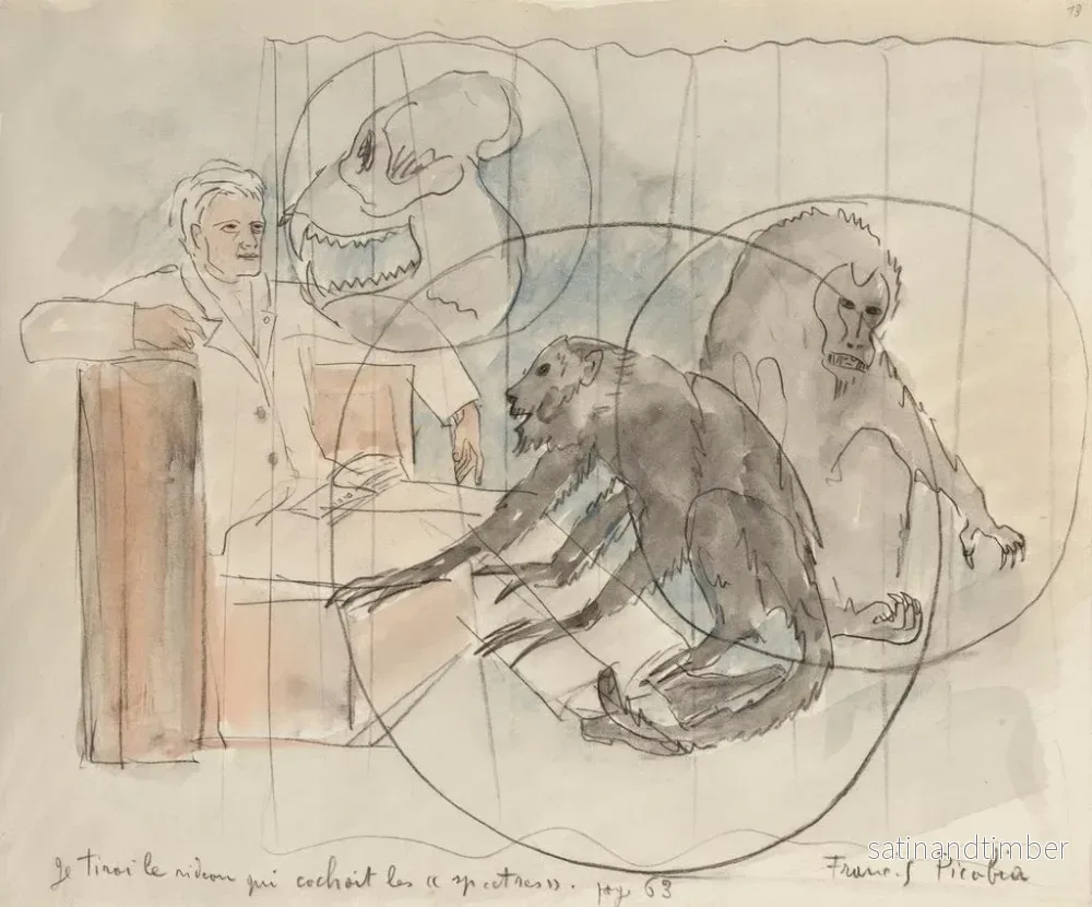 Reproduktion av målningen Jag drog för draperiet som dolde spökena - Francis Picabia - Bild 2