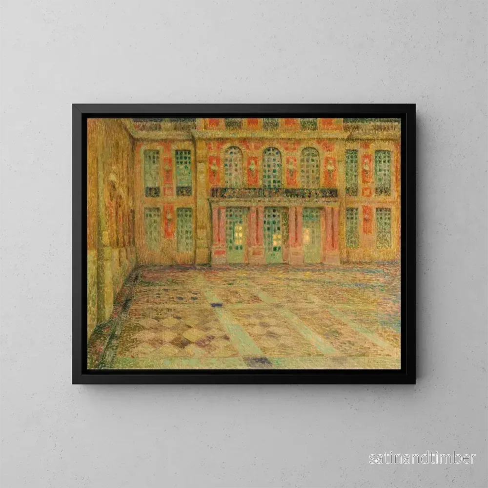 Reproduktion av målningen Cour d'Honneur de Versailles - Henri Le Sidaner