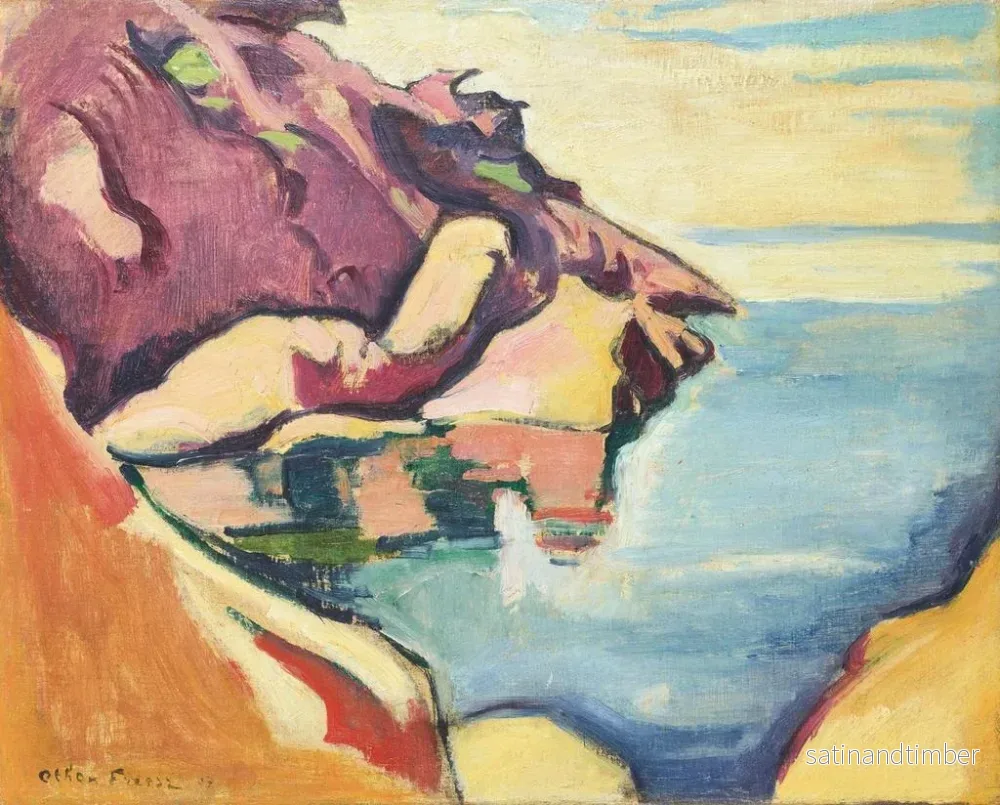 Reproduktion av målningen La Baie du Bec de l'Aigle, La Ciotat - Émile Othon Friesz - Bild 2