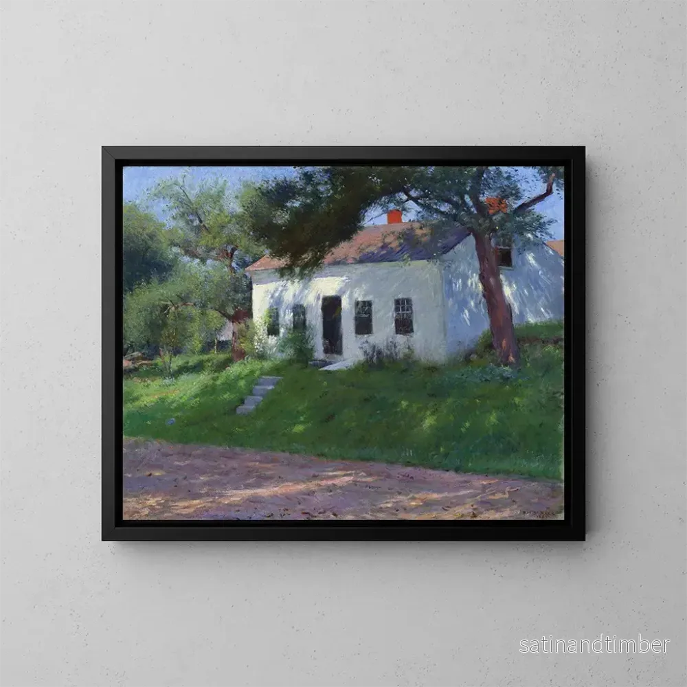 Reproduktion av målningen Cottage vid vägkanten – Dennis Miller Bunker Reproduktion av målningen Cottage vid vägkanten – Dennis Miller Bunker