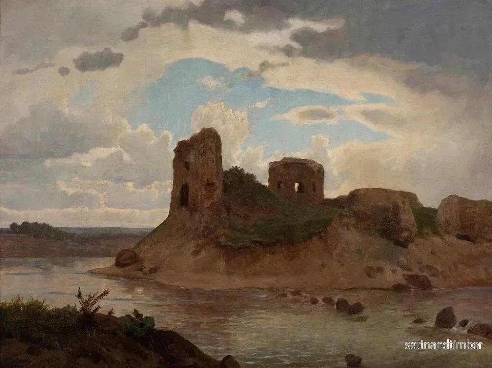 Reproduktion av målningen Ruiner av Bobrowniki-slottet vid Vistula - Wojciech Gerson - Bild 2