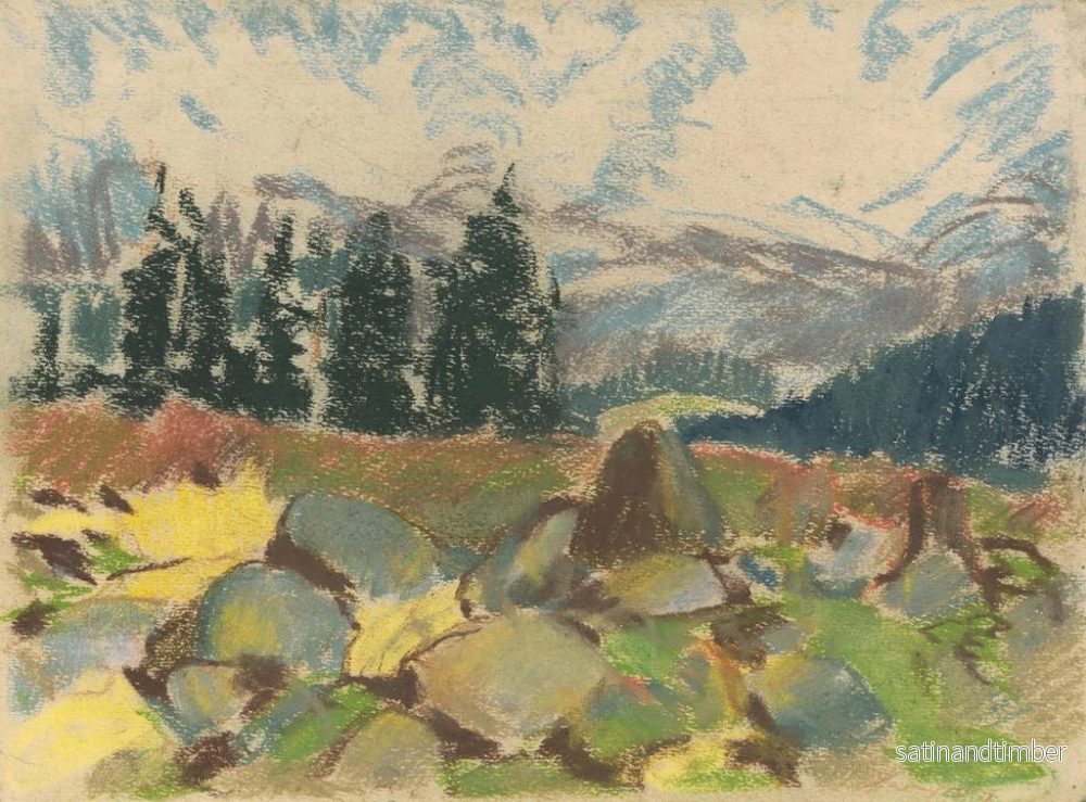 Reproduktion av målningen Sommardag i en klippig skogsglänta - Zolo Palugyay - Bild 2