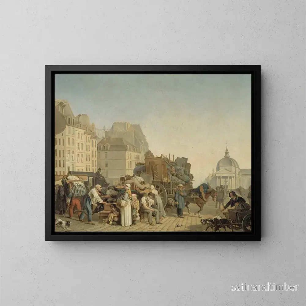 Reproduktion av målningen Les Déménagements - Louis Léopold Boilly