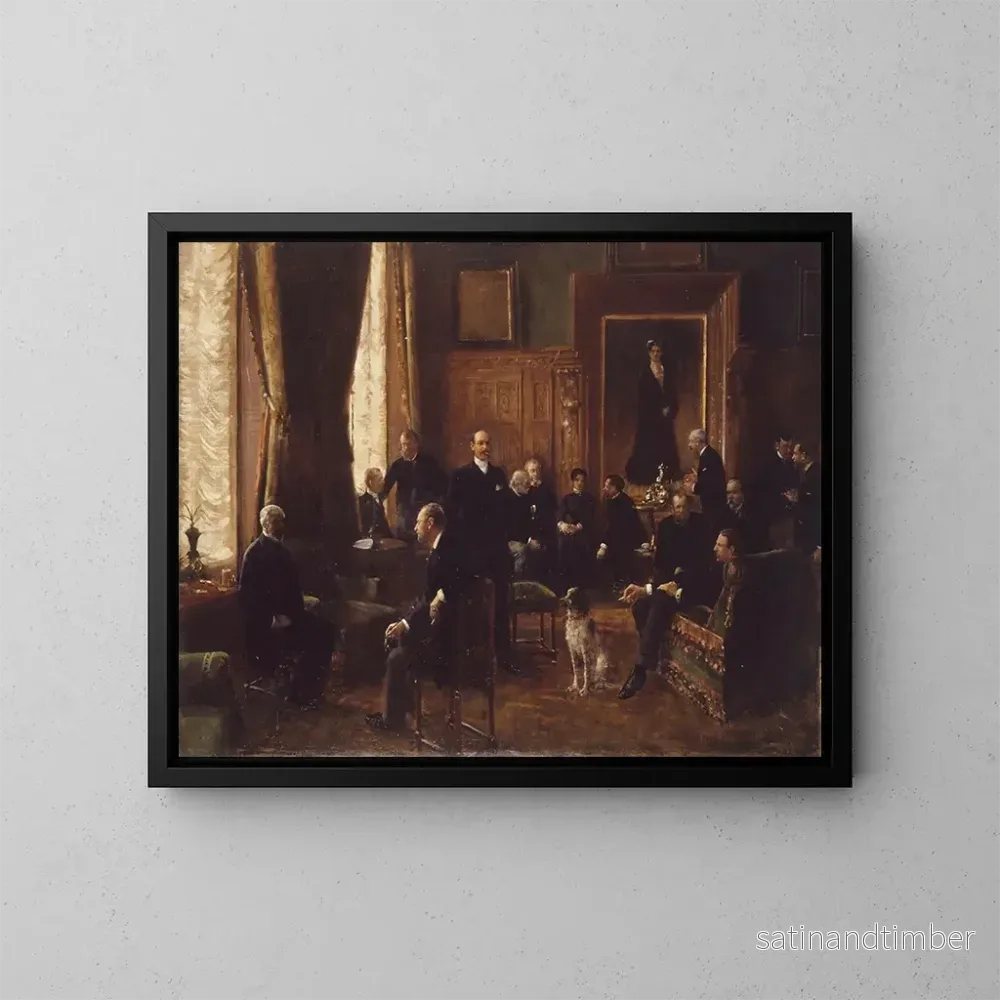 Reproduktion av målningen Le salon de la comtesse Potocka - Jean Béraud