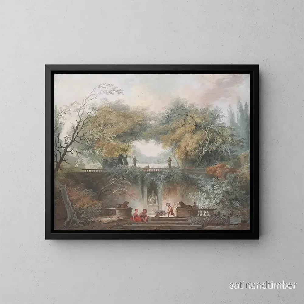 Reproduktion av målningen Le Petit Parc – Jean-Honoré Fragonard Reproduktion av målningen Le Petit Parc – Jean-Honoré Fragonard