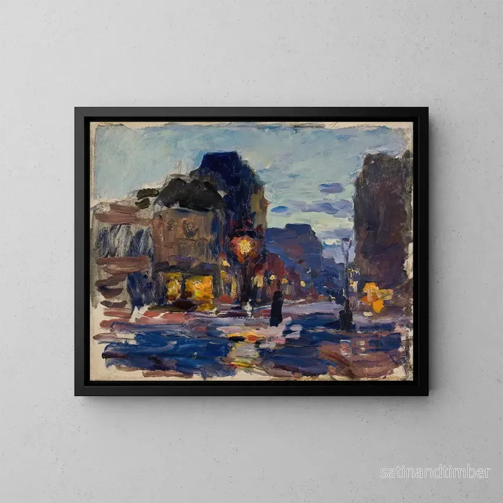 Reproduktion av målningen Rue à Paris - Ludwik de Laveaux