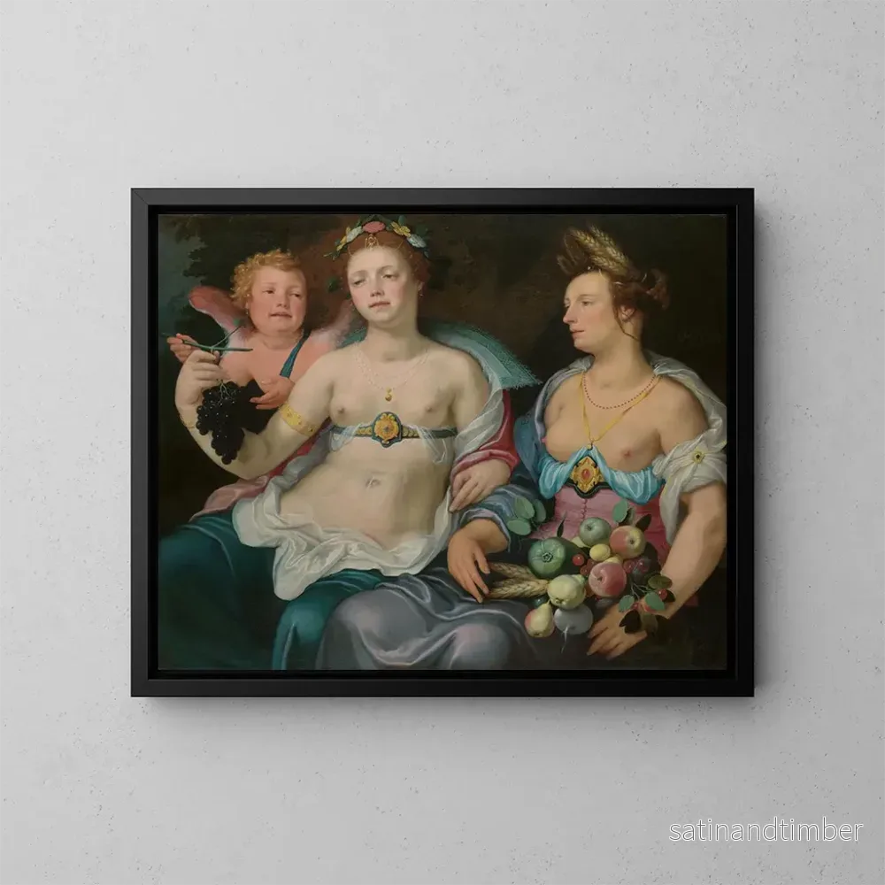 Reproduktion av målningen Venus, Cupido och Ceres - Cornelis Cornelisz van Haarlem