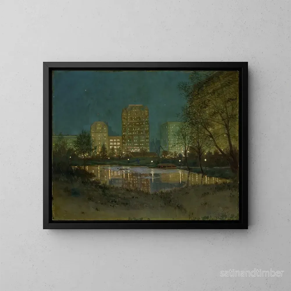 Reproduktion av målningen Central Park och Plaza – William Anderson Coffin