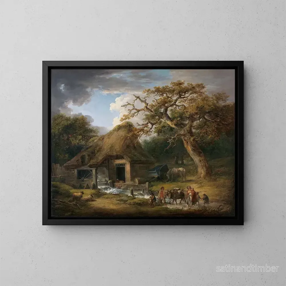 Reproduktion av målningen Den gamla vattenkvarnen - George Morland