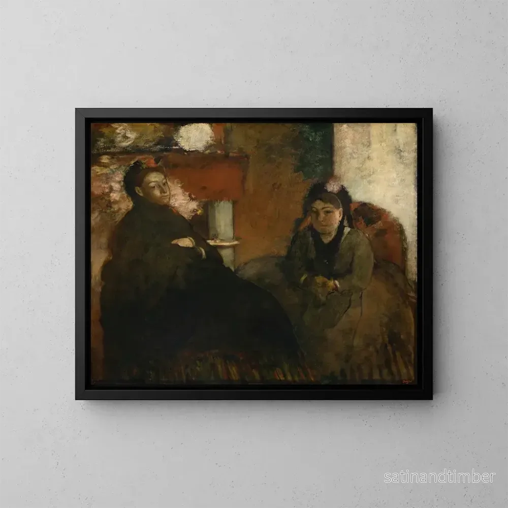Reproduktion av målningen porträtt av Mme Lisle och Mme Loubens - Edgar Degas