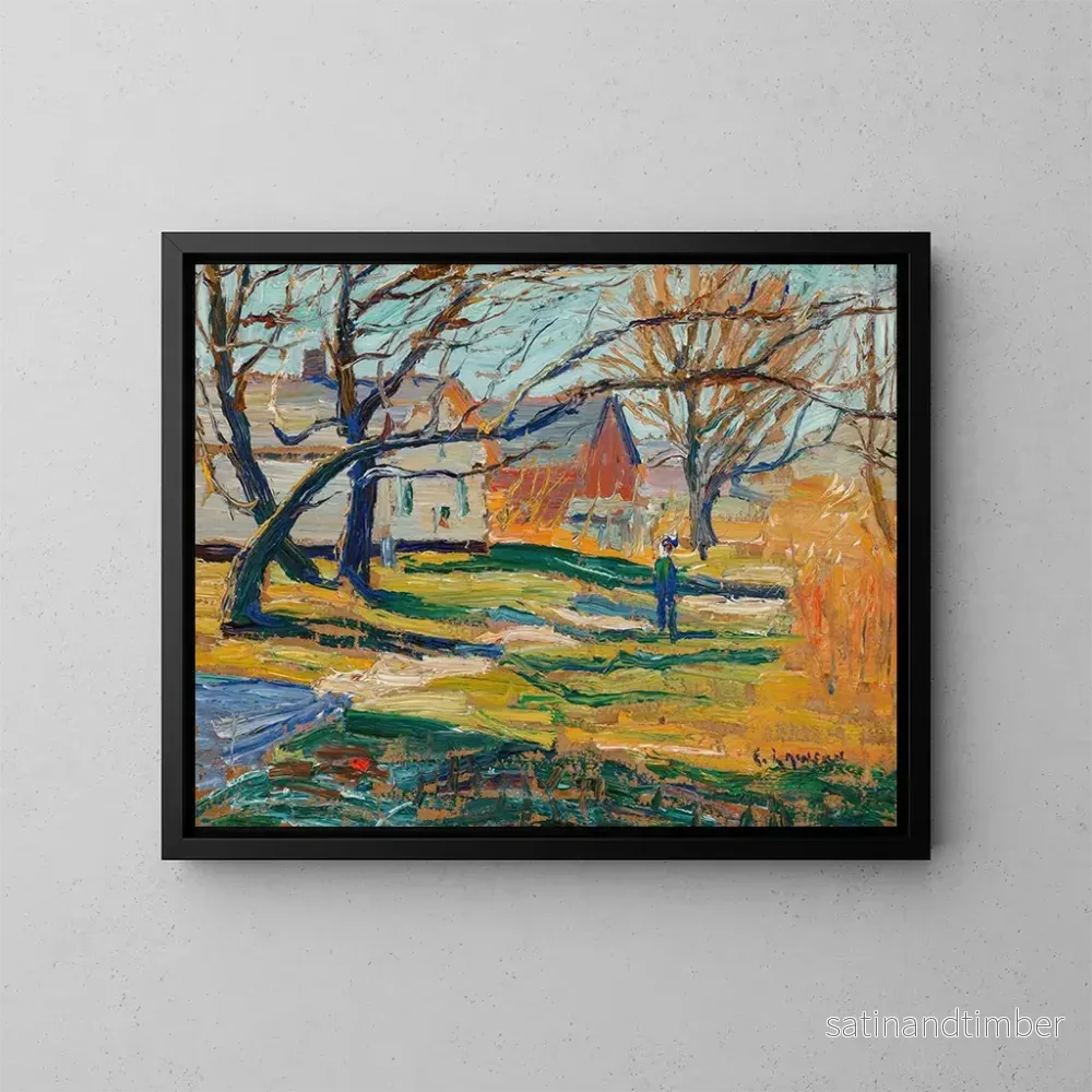 Reproduktion av målningen av landsbygd - Ernest Lawson