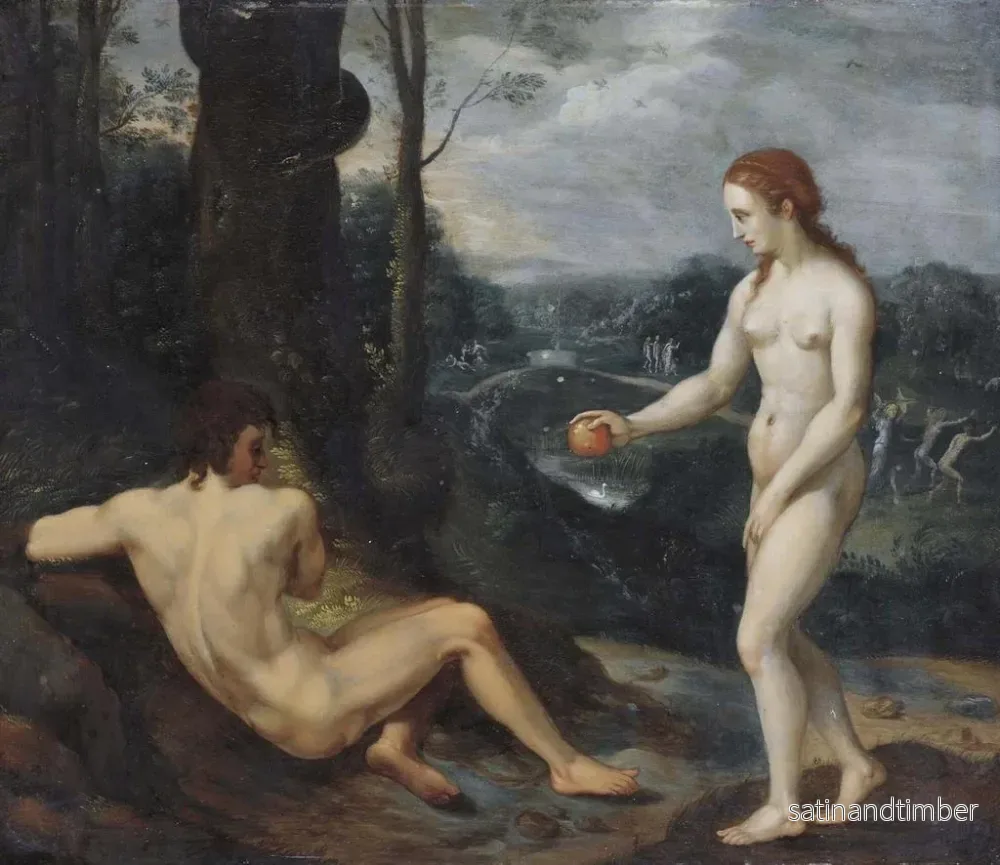 Reproduktion av målningen La Tentation d'Adam et Ève - Laurentius de Neter - Bild 2