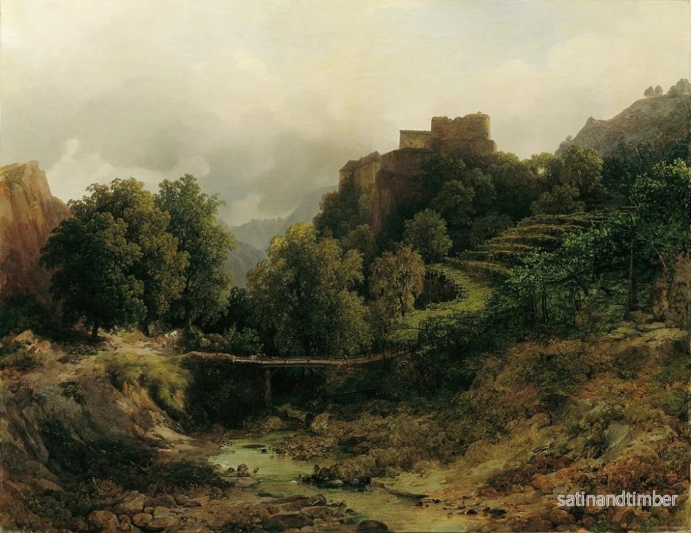 Reproduktion av målningen av Château de Tirol nära Meran - Thomas Ender - Bild 2