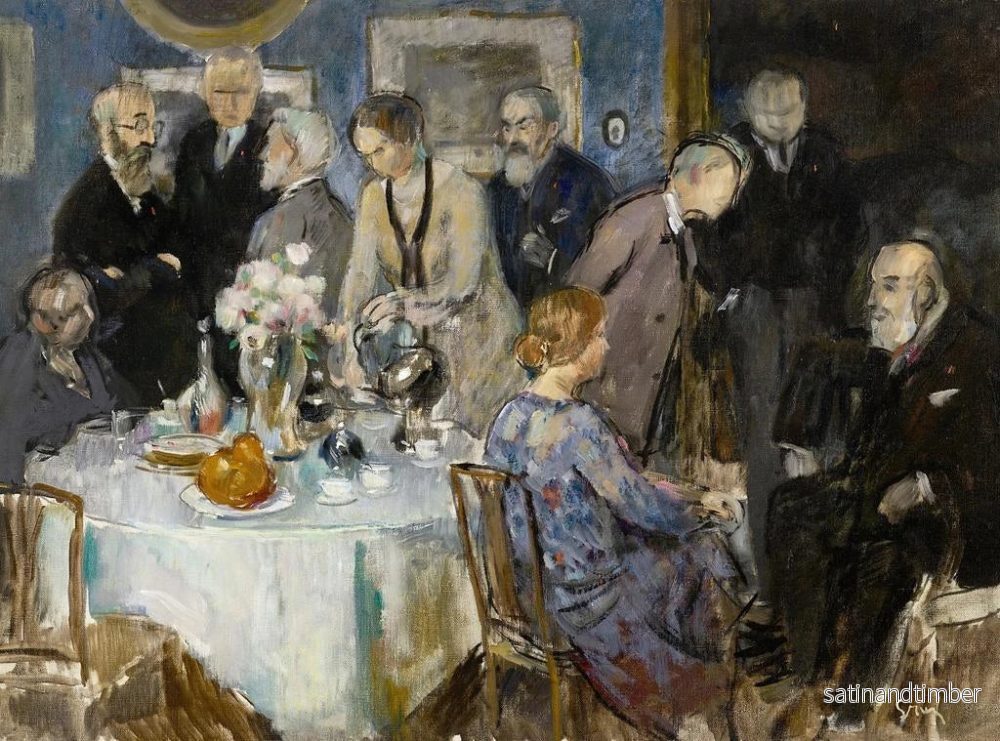 Reproduktion av målningen Studie för en grupp konstnärer - Jules-Alexandre Grün - Bild 2