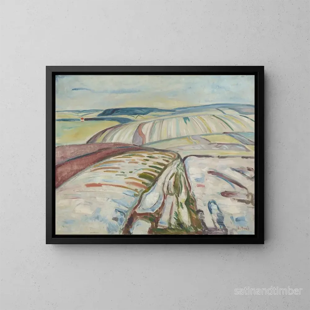 Reproduktion av målningen Vinter i Elgersburg - Edvard Munch
