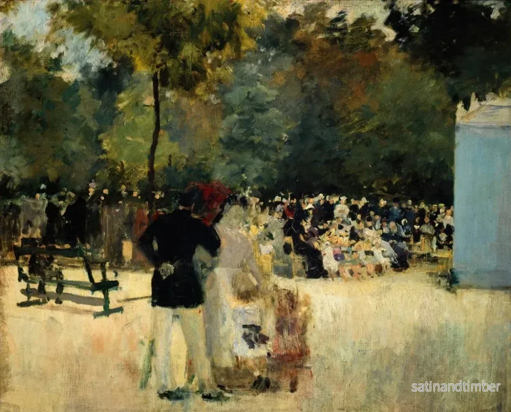 Reproduktion av målningen Le Guignol du jardin des Tuileries - Émile Antoine Guillier - Bild 2