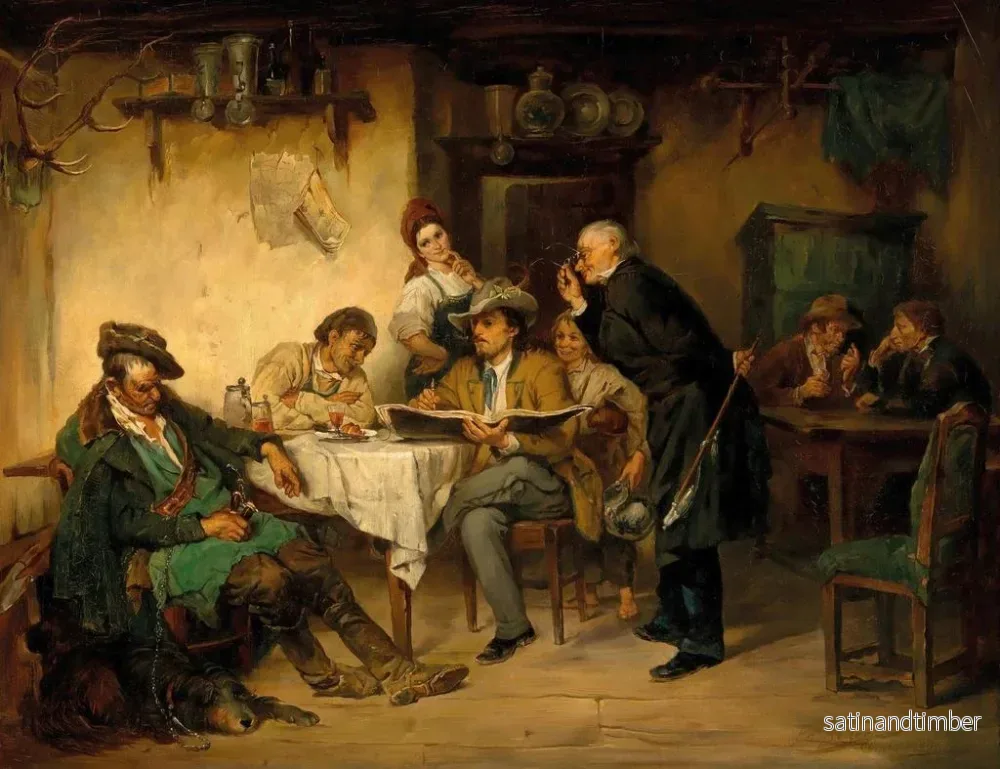 Reproduktion av målningen En målare i en taverna - Friedrich von Keller - Bild 2