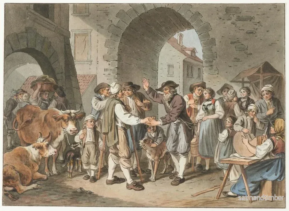 Reproduktion av målningen Foire aux bestiaux - Sigmund Freudenberger - Bild 2