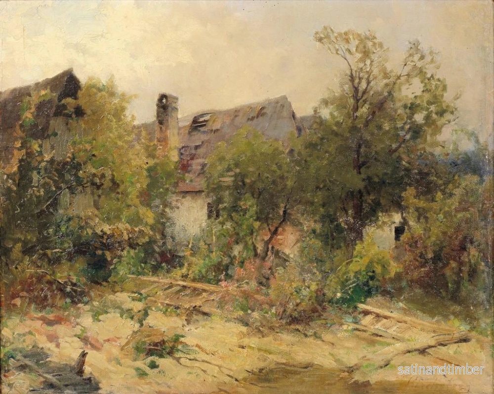 Reproduktion av målningen Landskap med bondgård - Ernestine von Kirchsberg - Bild 2