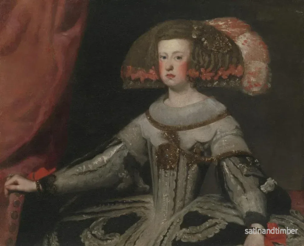 Reproduktion av målningen Marianne d'Autriche, drottning av Spanien - Diego Velázquez skola - Bild 2