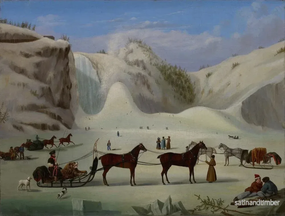 Reproduktion av målningen Le cône de glace des chutes Montmorency, Québec - Robert Clow Todd - Bild 2