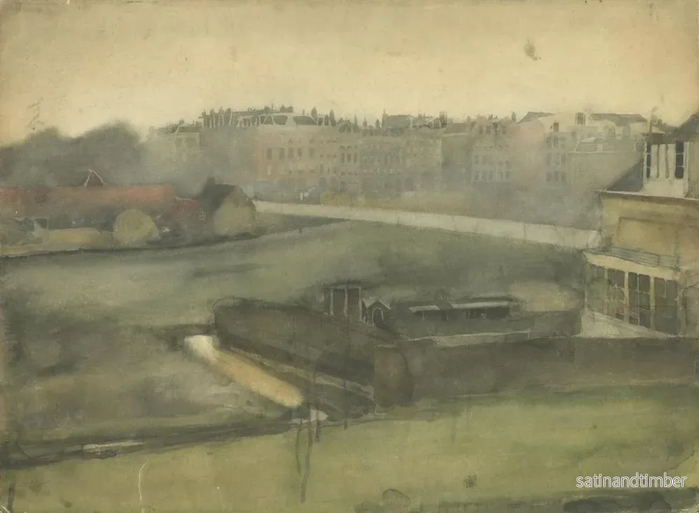Reproduktion av målningen Vue près du parc Oosterpark à Amsterdam - Willem Witsen - Bild 2