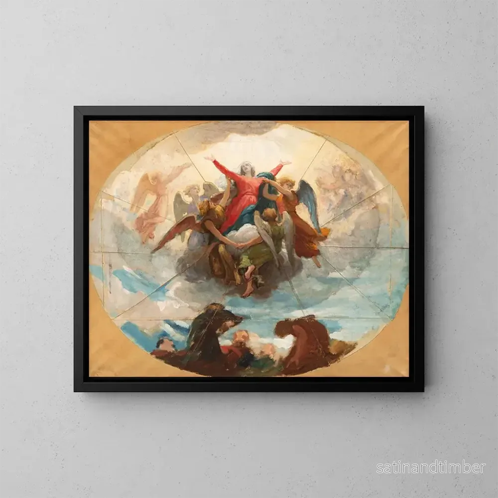 Reproduktion av målningen Studie för taket i madonnakapellet i La Rochelle - William Bouguereau