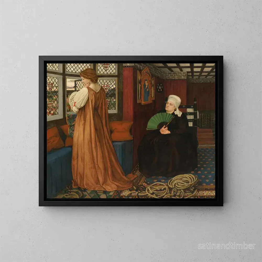 Reproduktion av målningen Juliette och hennes barnskötare - John Roddam Spencer Stanhope