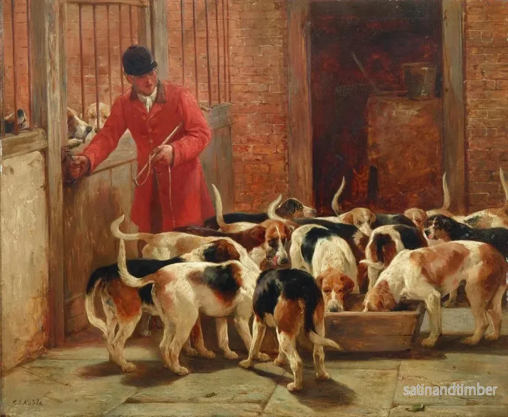 Reproduktion av målningen Beagles före jakten - John Sargent Noble - Bild 2