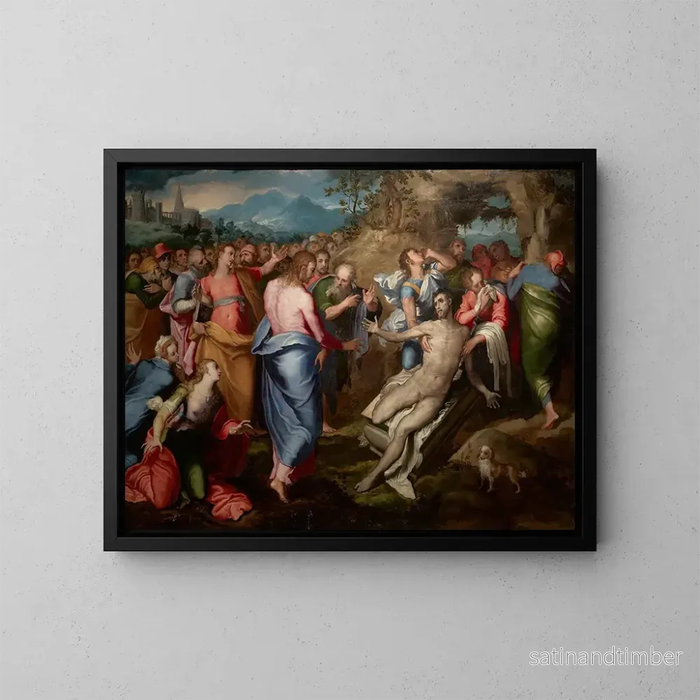 Reproduktion av målningen La Résurrection de Lazare - Marco Pino