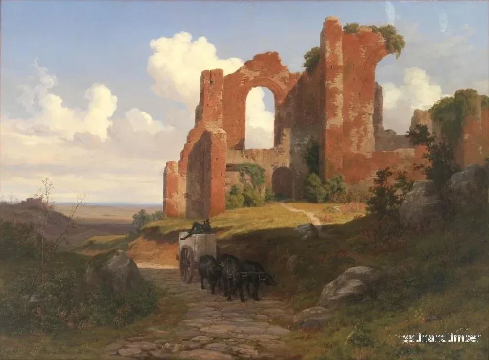 Reproduktion av målningen Vue des thermes de Caracalla à Rome - Thorald Læsøe - Bild 2
