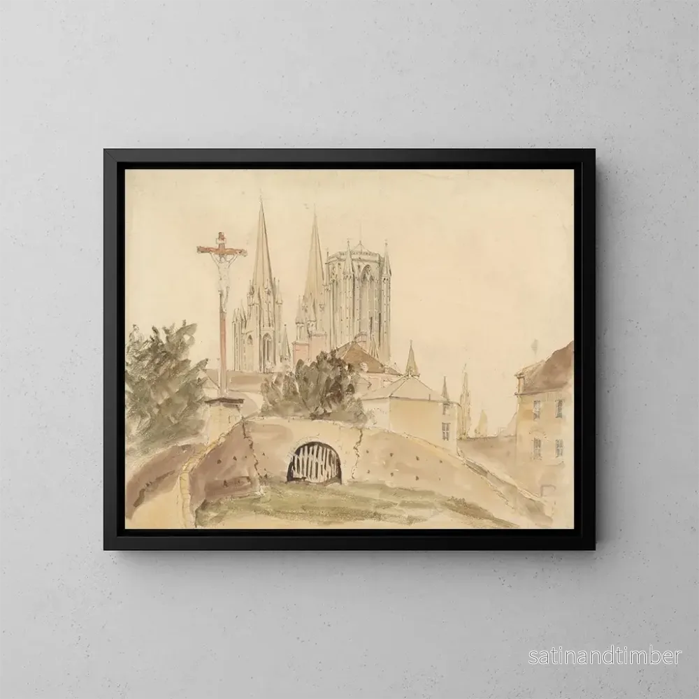 Reproduktion av målningen av Katedralen i Coutances - William Frome Smallwood