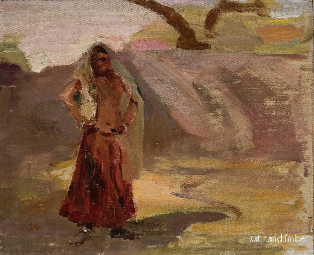 Reproduktion av målningen av hinduiska flickan från Udaipur under resan i Indien - Jan Cybis - Bild 2