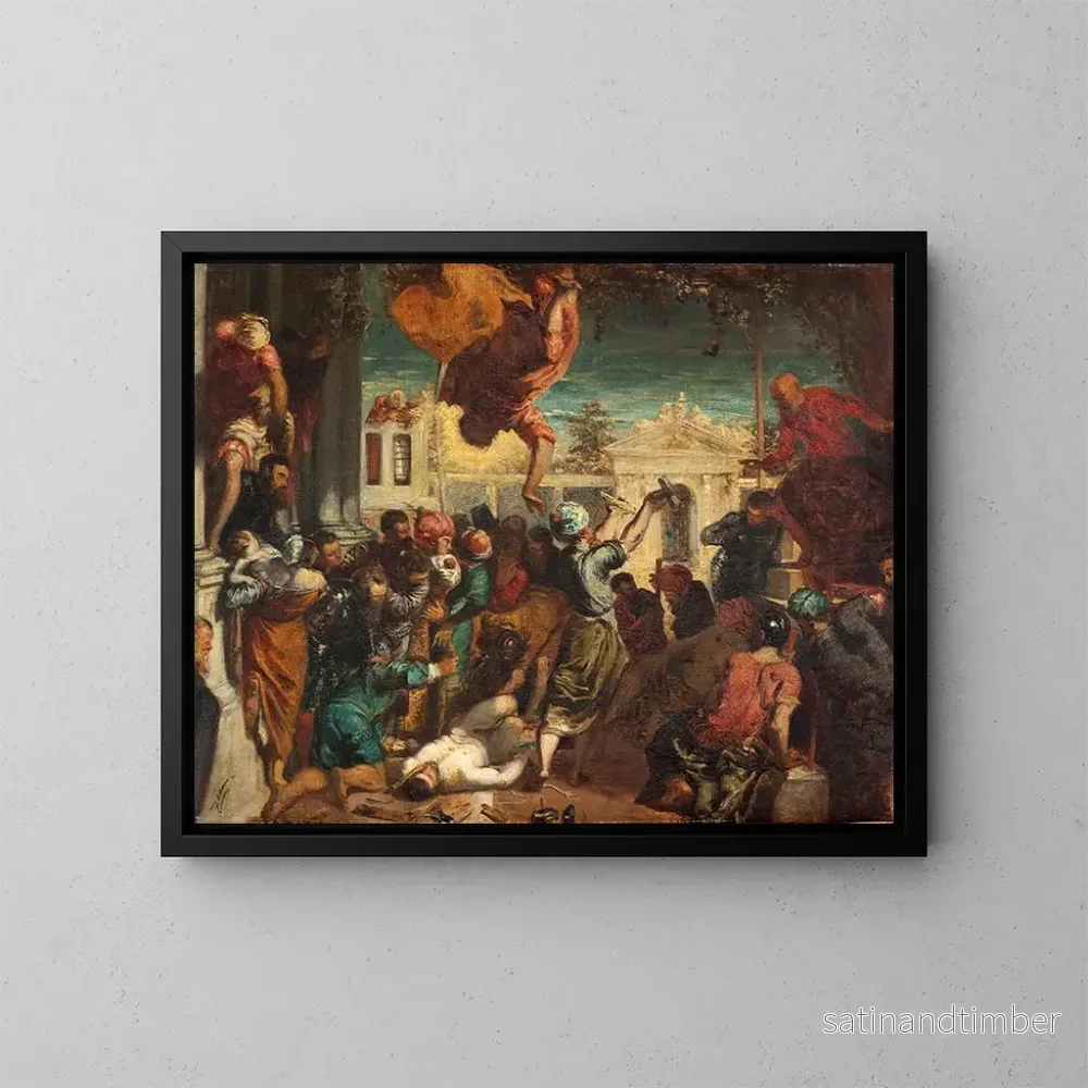 Reproduktion av målningen Le miracle de l'esclave, kopia efter Tintoret, eller Le martyre de Saint Marc - Félix Ziem