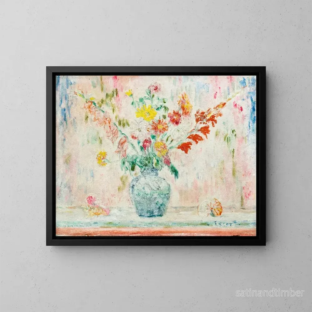 Reproduktion av målningen Blommor och snäckor - James Ensor