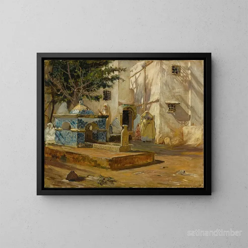 Reproduktion av målningen Alger, hamnen – Frederick Arthur Bridgman Reproduktion av målningen Alger, hamnen – Frederick Arthur Bridgman