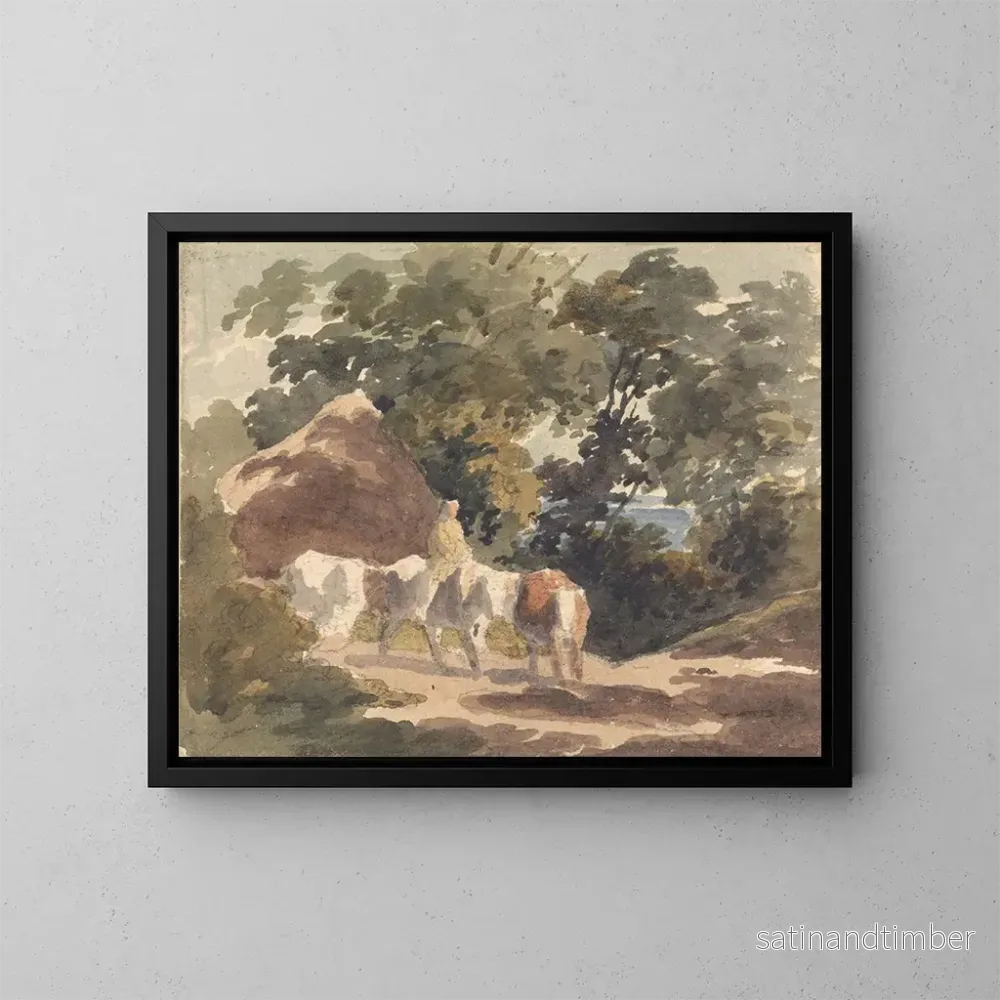 Reproduktion av målningen Souvenir de Gainsborough - Robert Hills
