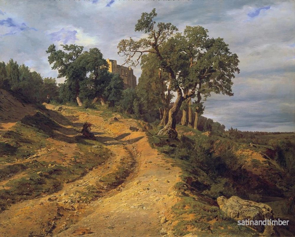 Reproduktion av målningen La ruine de Liechtenstein près de Mödling - Ferdinand Georg Waldmüller - Bild 2