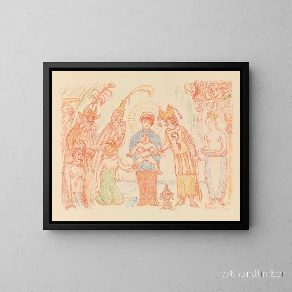 Reproduktion av målningen La Circoncision - James Ensor