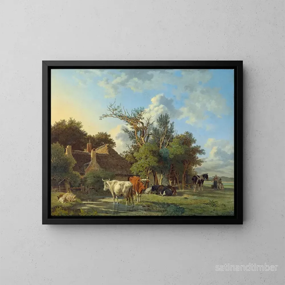Reproduktion av målningen Landskap - Jean François Valois
