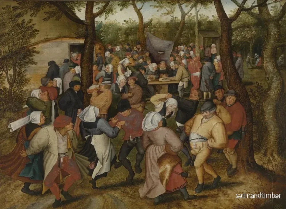 Reproduktion av målningen av utomhus bröllopsdans - Pieter Brueghel den yngre - Bild 2